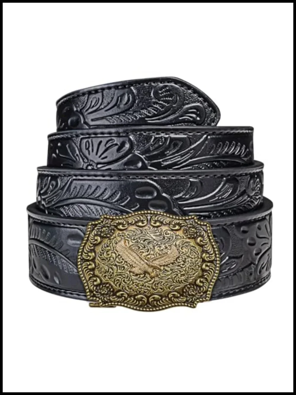 Men's Ratchet Leather Sliding Buckle Dress Belt - No Color